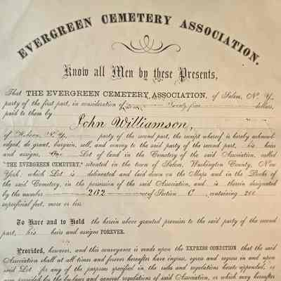 John Williamson Contract of Purchase
