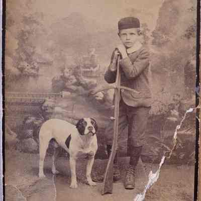 Unidentified Boy with Dog