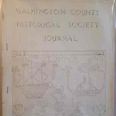 Washington County Historical Society Journal Vol 3 No 1