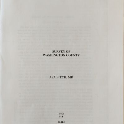 Survey of Washington County: A Historical, Topographical & Agricultural Survey of the County of Washington