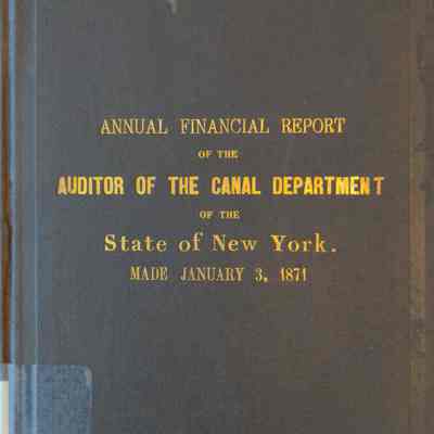 Annual Financial Report of the Auditor of the Canal Department of the State of New York (for Sept. 1870)