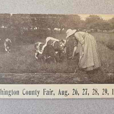 Washington County Fair 1913 Postcard Advertisement