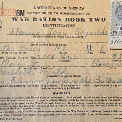 World War II Ration Books from the Getty Family