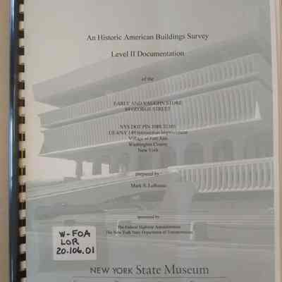 An Historic American Buildings Survey: Level II Documentation of the Earle and Vaughn Store 69 George Street, Fort Ann, NY