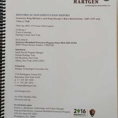 Inventory King William's and King George's Wars Battlefields: 1689-1698 and 1744-1748