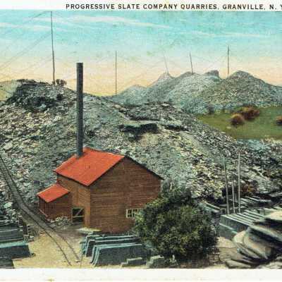 Postcard Progressive Slate Company Quarries, Granville, N.Y.