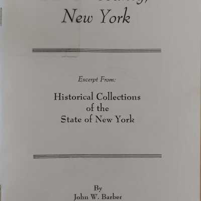 Warren County, New York (Excerpt From Historical Collection Of the State Of New York)
