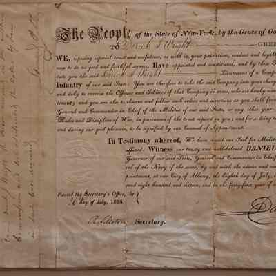 Derick Wright of Hartford, New York Millitary Commision Paper