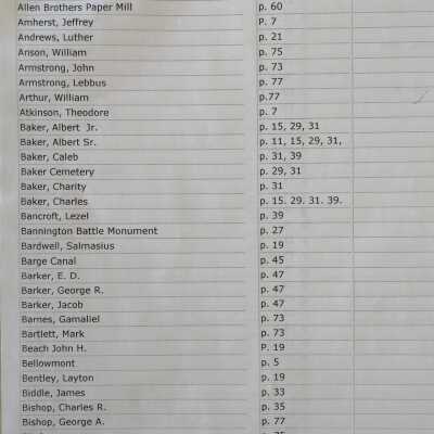 Index: Warpaths, Wildcats and Waterfalls
