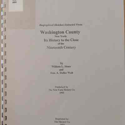 Washington County New York: Its History to the Close of the Nineteenth Century: Index