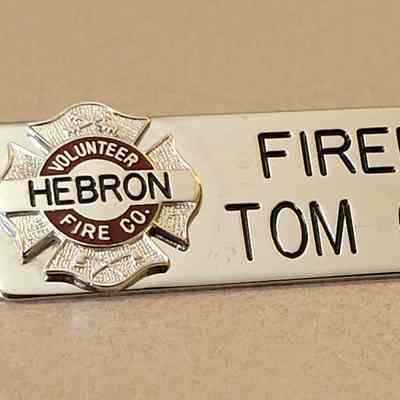 Hebron Volunteer Firefighter Name Badge