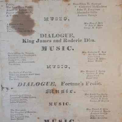 1843 Program Argyle, NY