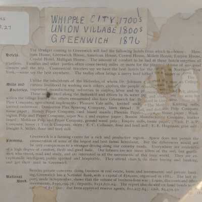 History of Greenwich NY (No title Page)