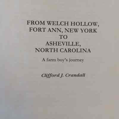 From Welch Hollow, Fort Ann, New York to Asheville, North Carolina