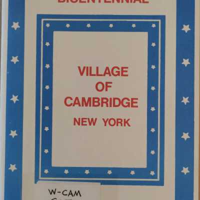 1866-1875: Historical Sketch Of The Village Of Cambridge New York