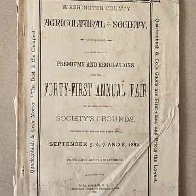 Washington County Agricultural Society Fair Programs