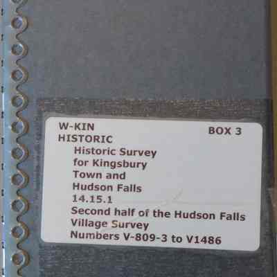 Historic Survey for Kingsbury Town (NY) and Hudson Falls Village (NY) - Box 3