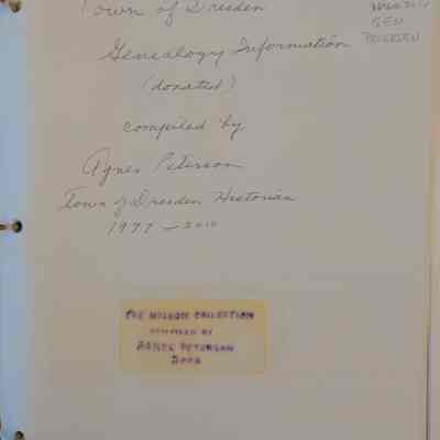 Town of Dresden Genealogy Information