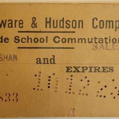 The Delaware & Hudson Company Student Ride Ticket Booklet