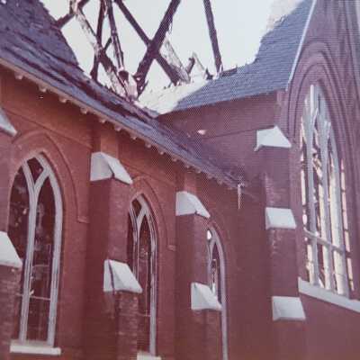 Photographs of damage to St. Paul's Catholic Curch Hudson Falls