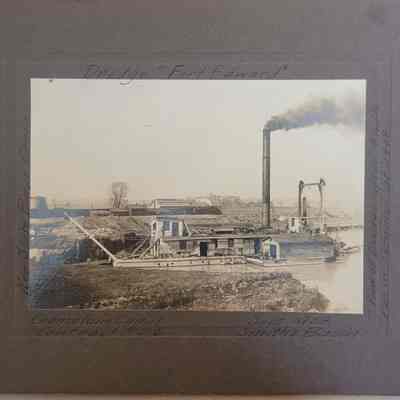 Collection of Champlain Canal Photographs- Dredge Fort Edward at Smith's Basin