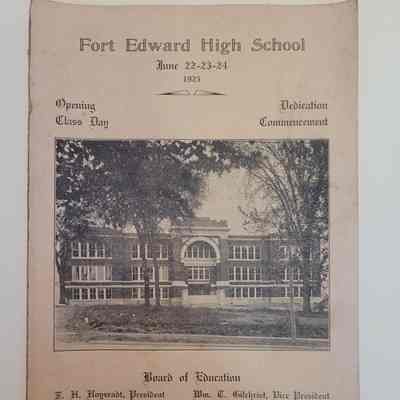 Fort Edward Dedication and Commencement Ceremony Program