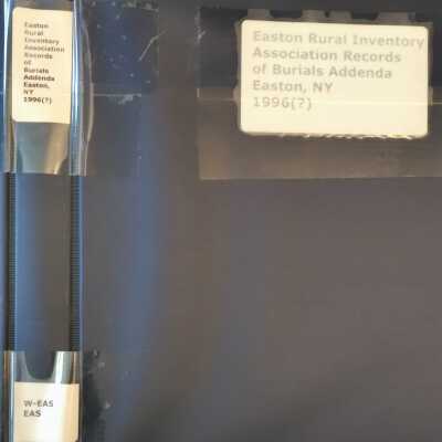 Easton Rural Inventory Association Records Of Burial-Addenda