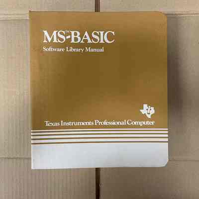 MS-BASIC - Texas Instruments Professional Computer