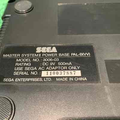 Console - Bottom: Serial No: 110037887