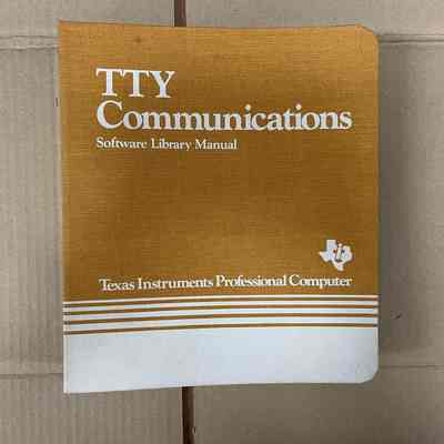 TTY Communications - Texas Instruments Professional Computer