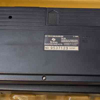 Device - Back: Serial no. 9537123