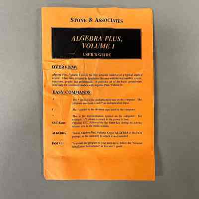 Algebra Plus, Volume I