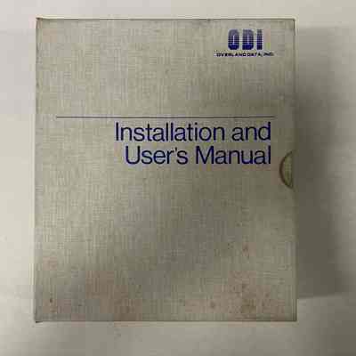 Overland Data Installation and User's Manual