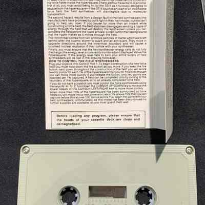 Game Manual and Tape - Back