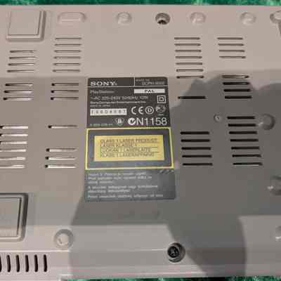 PlayStation 1 Console - Bottom: Serial No. T6604587