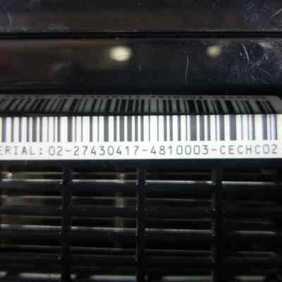 Sony PlayStation 3 Console - Closeup on Serial Number