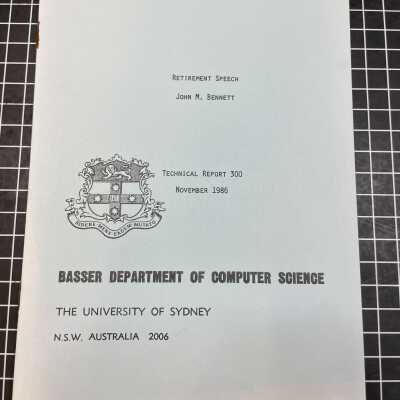 Retirement Speech, by John M. Bennett