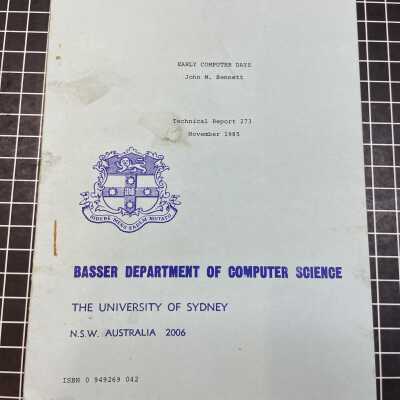 Early Computer Days, John M. Bennett