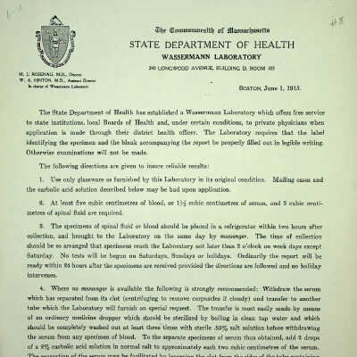 State Department of Health Notice