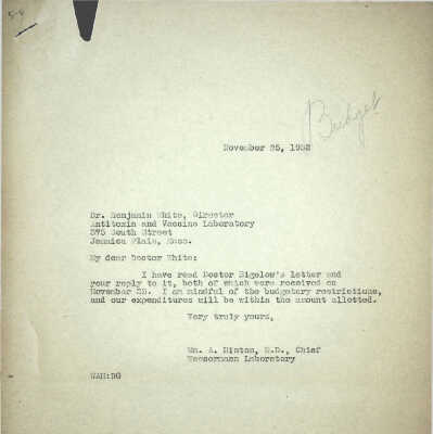 Letter and Memorandums