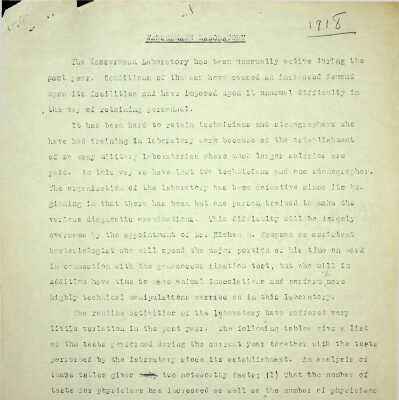 Wassermann Laboratory 1918
