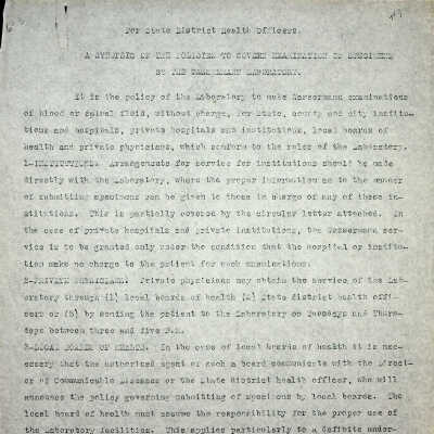 A Synopsis of the Policies to Govern Examination of Specimens