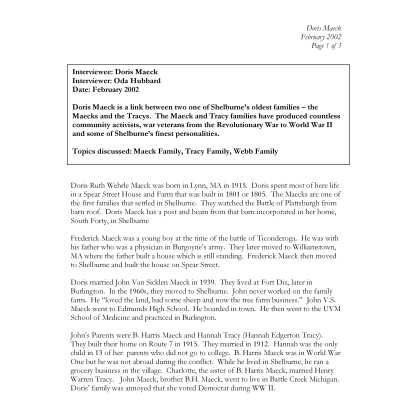 Maeck, Doris Ruth Wehrle
