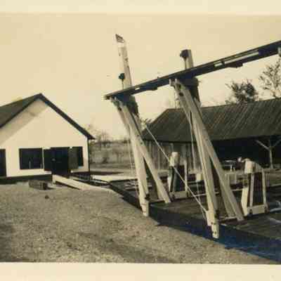 The motor house where the engine used to pull the carriage chain is housed.