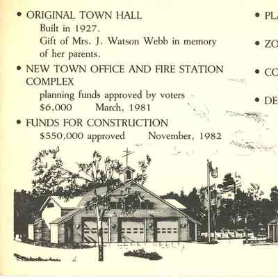 New Town Office and Fire Station Complex Information Card 1984