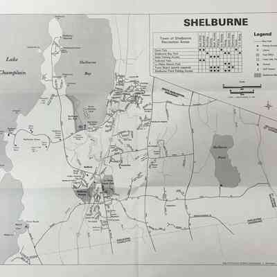 Shelburne, Vermont Town Map 1990