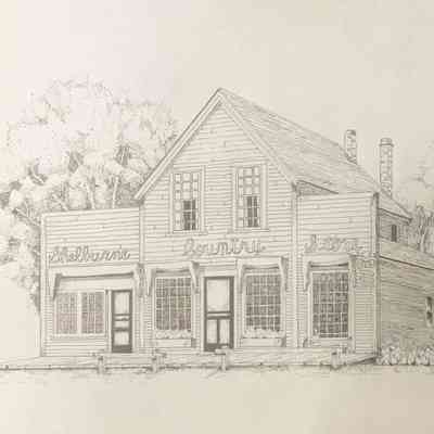 Pen and Ink drawing by Hugh Ramsden - Shelburne Country Store