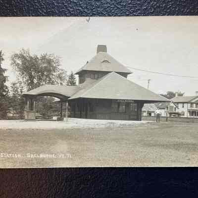Postcard Railroad Station Shelburne, Vermont (digital image only)
