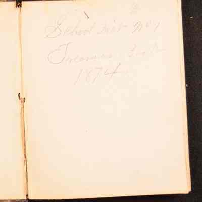 Treasurer's Book, School District No. 1, 1874