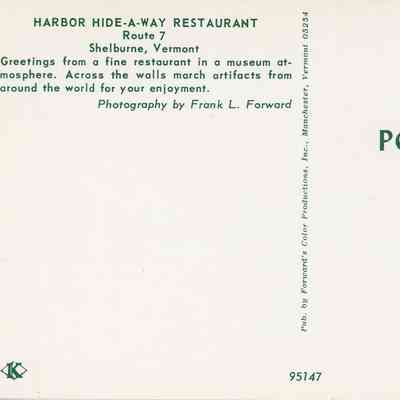 Postcard Harbor Hide A-Way Dining Room Back